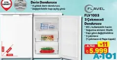 FLAVEL FLV100З 3 ÇEKMECELİ DONDURUCU fiyat ve kampanya bilgisi